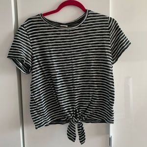 A New Day Dark Grey and White Striped Shirt